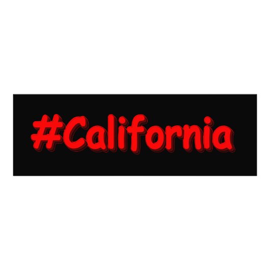 「#California」かわいいデザイン。買今 フォトプリント (正面)