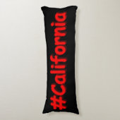 「#California」かわいいデザイン。買今 ボディピロー (正面縦)