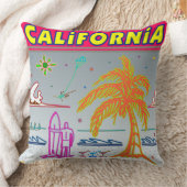 "CALIFORNIA"サーファービーチ枕 クッション (ブランケット)
