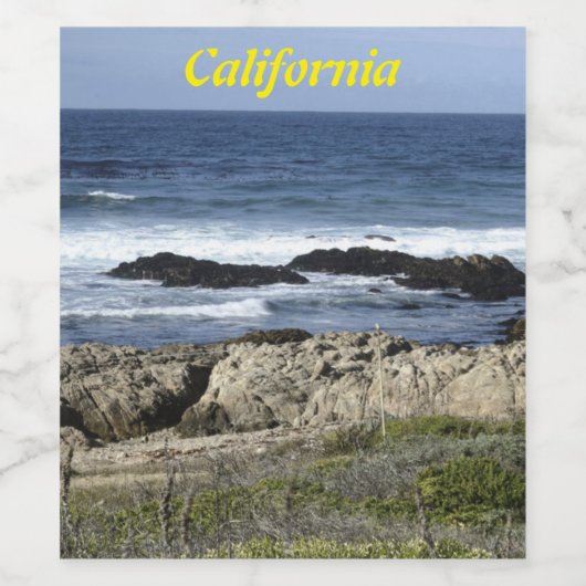 California ワインラベル (シングルラベル)