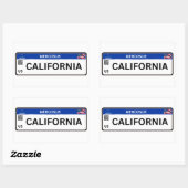 California 長方形シール (シート)