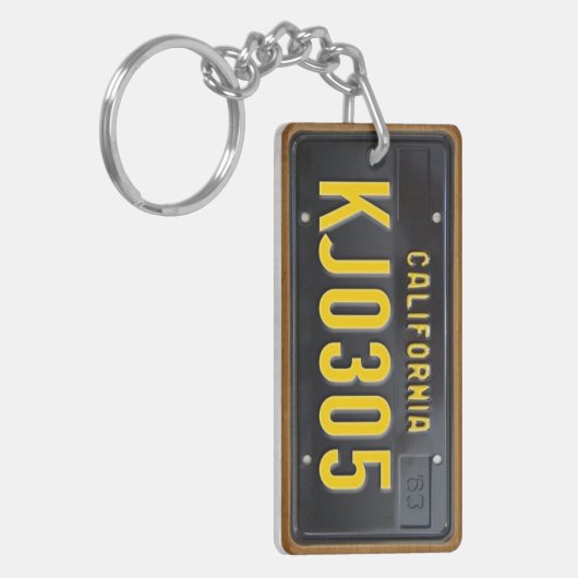 California 1963ライセンスプレートキーチェーカスタムン キーホルダー (正面左)