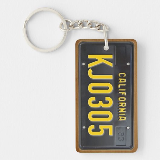 California 1963ライセンスプレートキーチェーカスタムン キーホルダー (正面)