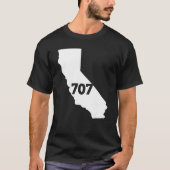 California 707 Area Code Tシャツ (正面)