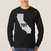 California 707 Area Code Tシャツ (正面)