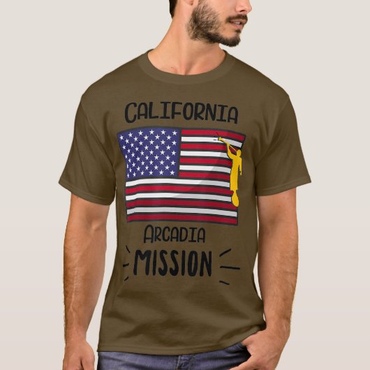 California Arcadia Mormon LDS Mission Missionary Tシャツ (正面)