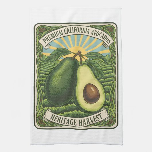 California Avocados Kitchen Towel キッチンタオル (縦)