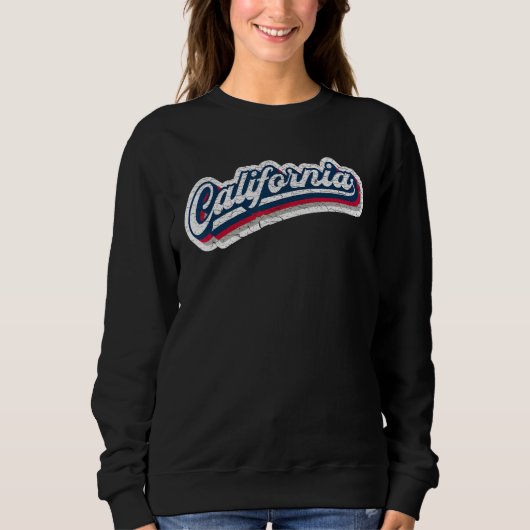 California Baseball Throwback u2013 Classic Retro  スウェットシャツ (正面)