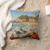  California Beach | Impressionist Coastal Art クッション (ブランケット)