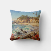 California Beach | Impressionist Coastal Art クッション (正面)