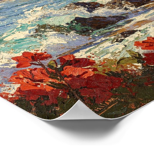  California Beach | Impressionist Coastal Art ポスター (角)