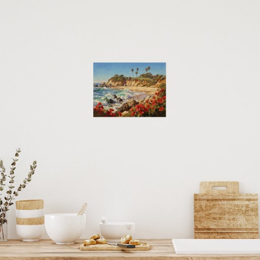  California Beach | Impressionist Coastal Art ポスター (キッチン)