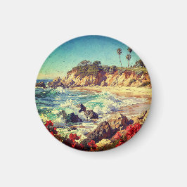  California Beach | Impressionist Coastal Art マグネット