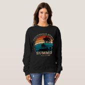 California beach summer surfing USA woman men chil スウェットシャツ (正面フル)