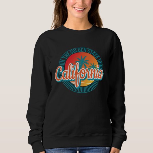 California beach surfing USA woman men children  3 スウェットシャツ (正面)