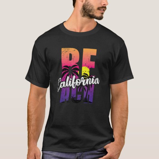 California Beach USA America State Tシャツ (正面)