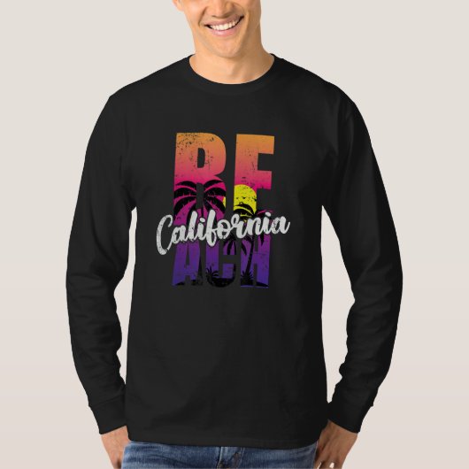 California Beach USA America State Tシャツ (正面)