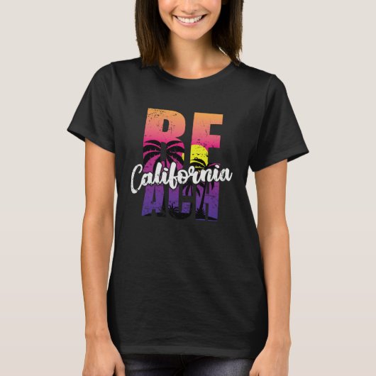 California Beach USA America State Tシャツ (正面)