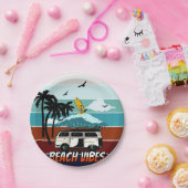 CALIFORNIA BEACH VIBES ペーパープレート (パーティー)