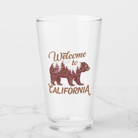 California Bearへようこそ タンブラーグラス (正面)