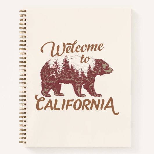 California Bearへようこそ ノートブック (正面)