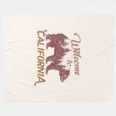 California Bearへようこそ フリースブランケット (正面(横))