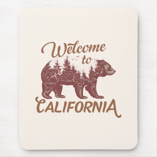 California Bearへようこそ マウスパッド (正面)