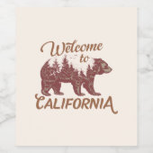 California Bearへようこそ ワインラベル (シングルラベル)