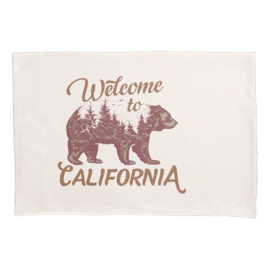 California Bearへようこそ 枕カバー (正面)