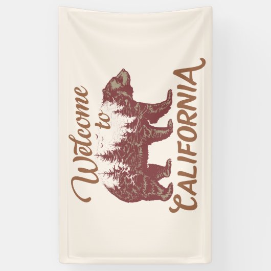 California Bearへようこそ 横断幕 (縦)