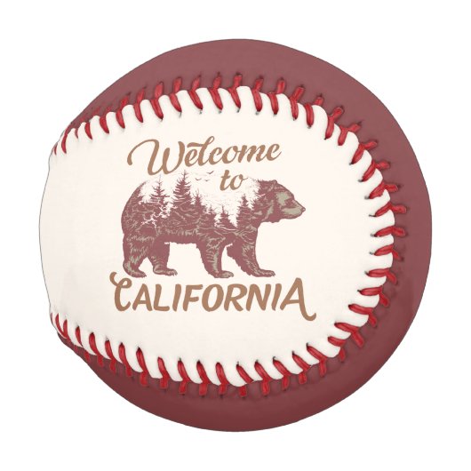 California Bearへようこそ 野球ボール (正面右)