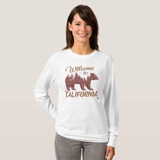 California Bearへようこそ Tシャツ (正面フル)