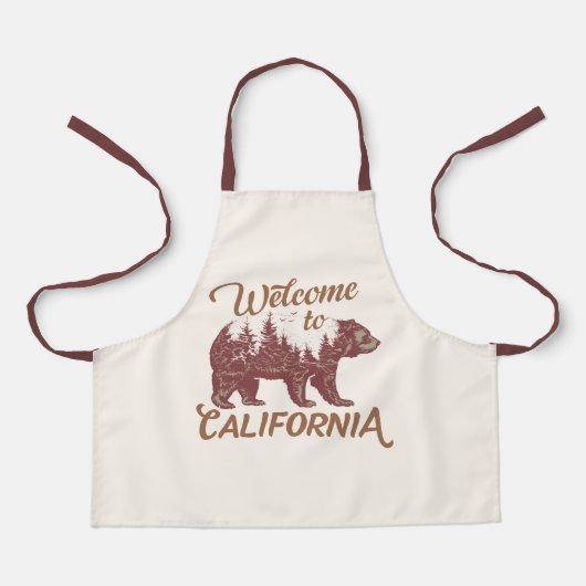 California Bear Forestへようこそ エプロン (正面)