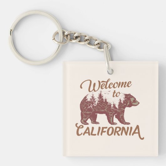 California Bear Forestへようこそ キーホルダー (正面)