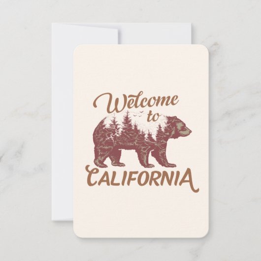 California Bear Forestへようこそ ノートカード (正面)