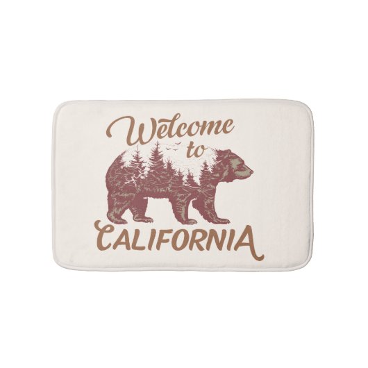 California Bear Forestへようこそ バスマット (正面)