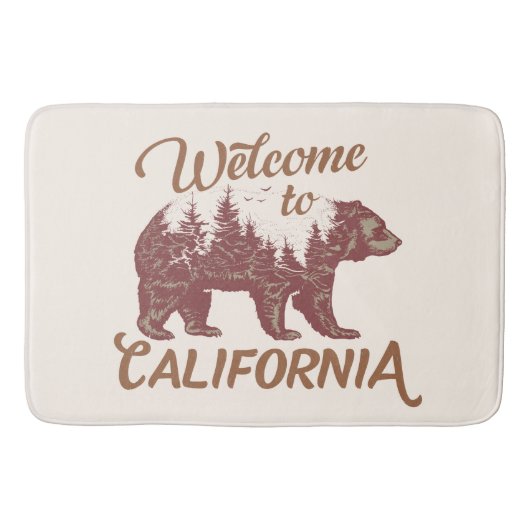 California Bear Forestへようこそ バスマット (正面)