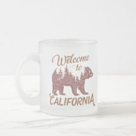 California Bear Forestへようこそ フロストグラスマグカップ