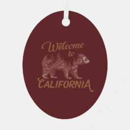California Bear Forestへようこそ メタルオーナメント