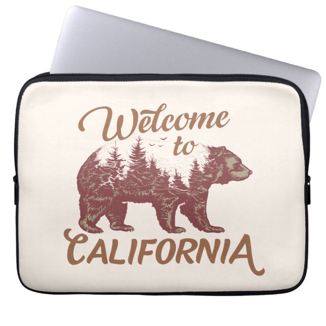 California Bear Forestへようこそ ラップトップスリーブ (正面)