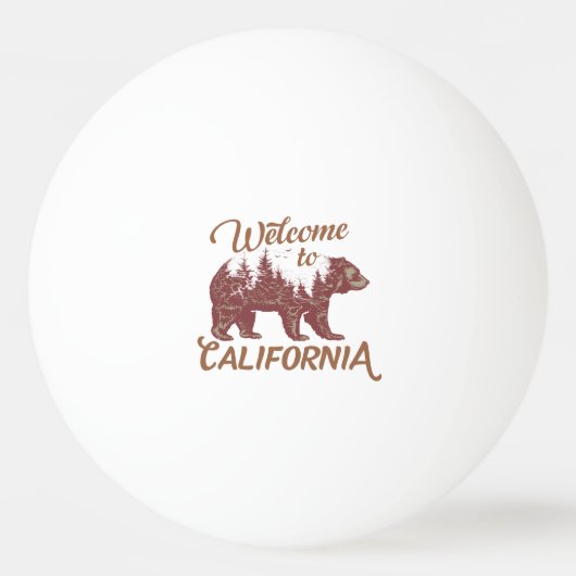 California Bear Forestへようこそ 卓球ボール (正面)