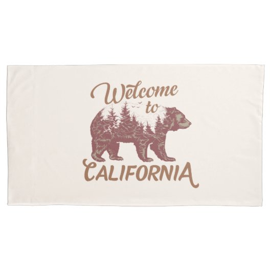 California Bear Forestへようこそ 枕カバー (正面)