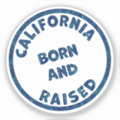 California Born and Raised Illustration シール (正面)