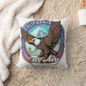 California By Airトラベルパッチ クッション (ブランケット)