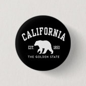 California CA Bear 缶バッジ (正面)