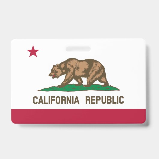 California Cali Republic Bear Flag, US States Badg バッジ (正面)