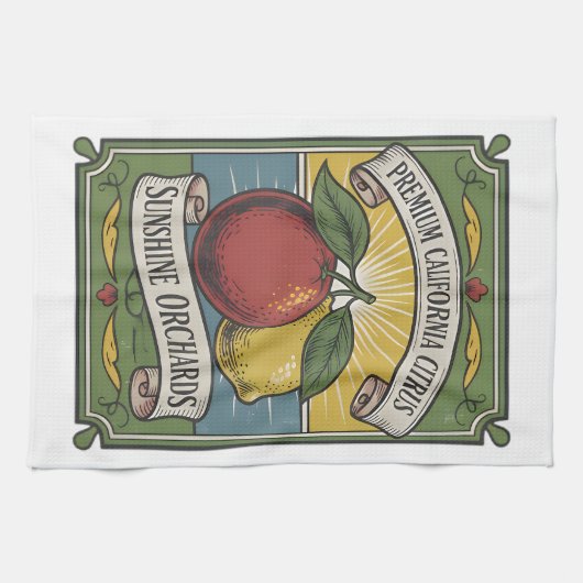 California Citrus Kitchen Towel キッチンタオル (横)