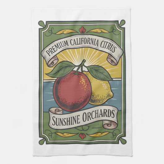California Citrus Kitchen Towel キッチンタオル (縦)