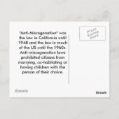 California Civil Code Section 60ポストカードフロント ポストカード (裏面)