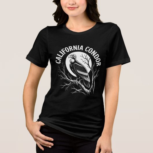 California condor for men and women トライブレンドTシャツ (正面)